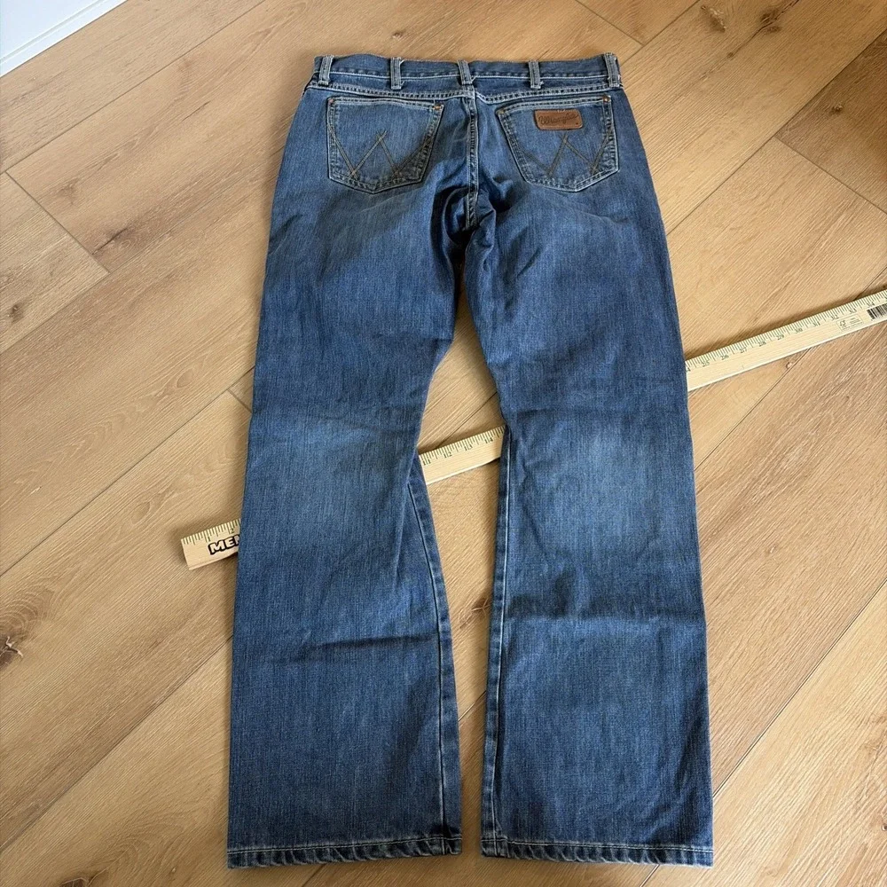 Wrangler Retro Jeans Mens 32x32(30.5)Blue Relaxed Boot Cut Denim Western Rodeo